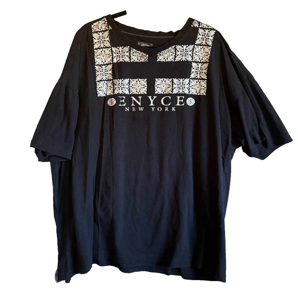 Enyce New York 1996 Men’s 5XL VTG Short Sleeve Black Branding Logo 100% Cotton